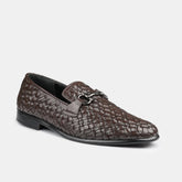 Woven Leather Shoes with Buckle Detail PJ29
