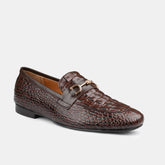Brown Croc Leather Shoe PN02