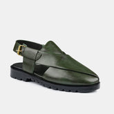 Regal Olive Green Peshawari Chappal DA05