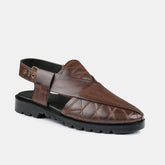Timeless Brown Leather Peshawari Sandals DZ44