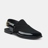 Black Suede & Patent Peshawari DZ16