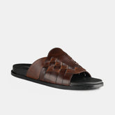 Elegant Brown Slide Slippers SA60